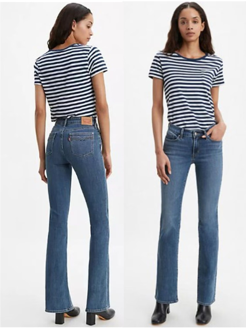 LEVI'S WOMEN'S HAWAII BREEZE BOOTCUT JEANS 27 x 32 795 Mid Rise Slim Fit